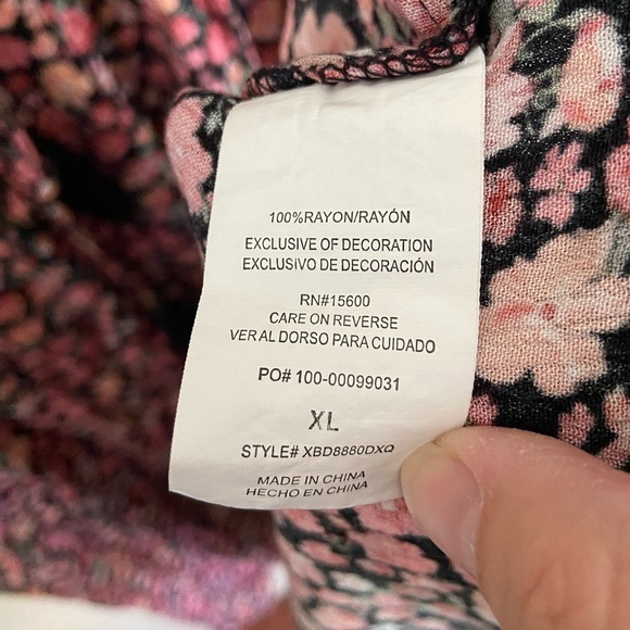 SANGRIA Floral Bohemian Peasant Dress Sz XL - Picture 5 of 9